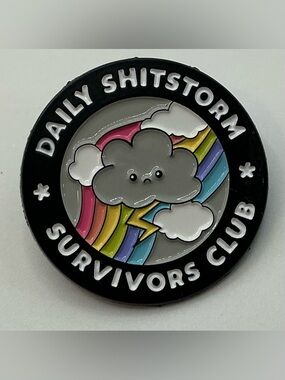 ENAMEL LAPEL PIN DAILY SH*TSTORM SURVIVORS CLUB